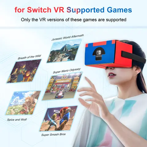 निन्टेंडो स्विच के लिए OLED VR हेडसेट कार्डबोर्ड VR इमर्सिव गेमिंग हेडसेट 3D वर्चुअल रियलिटी हेडबैंड ग्लास 6 best sales वीआर निन्टेंडो स्विच - №3