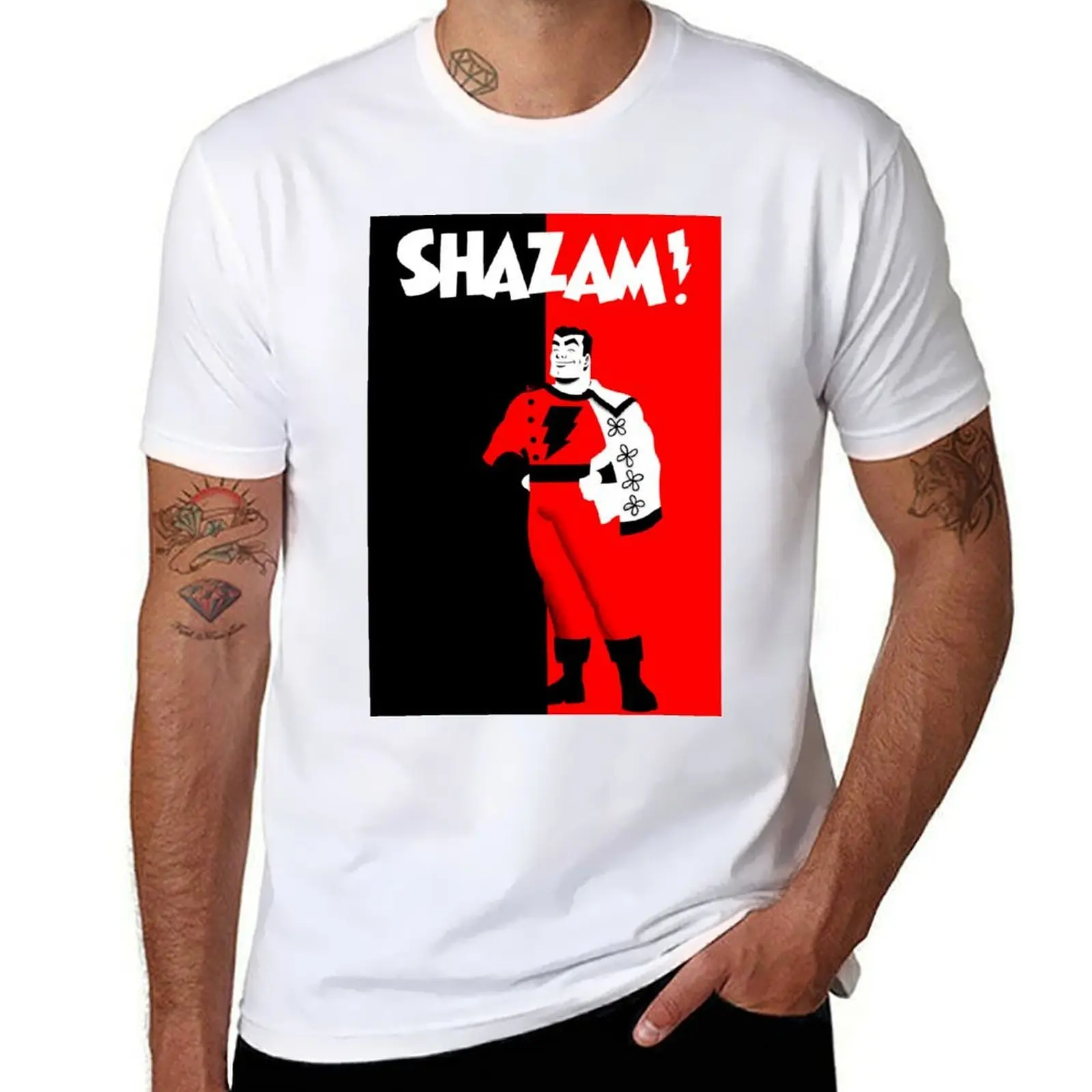 

SHAZAM! T-Shirt t shirt man plain cotton t shirts man 100% T-Shirt