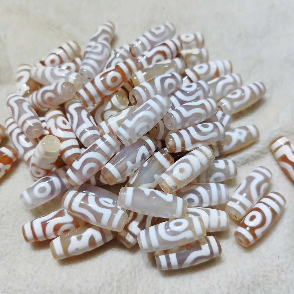 

Special price: Xizang Totem White Jade Pith Agate Beads nNecklace Pendant Bracelet DIY Accessories 100pcs/pack