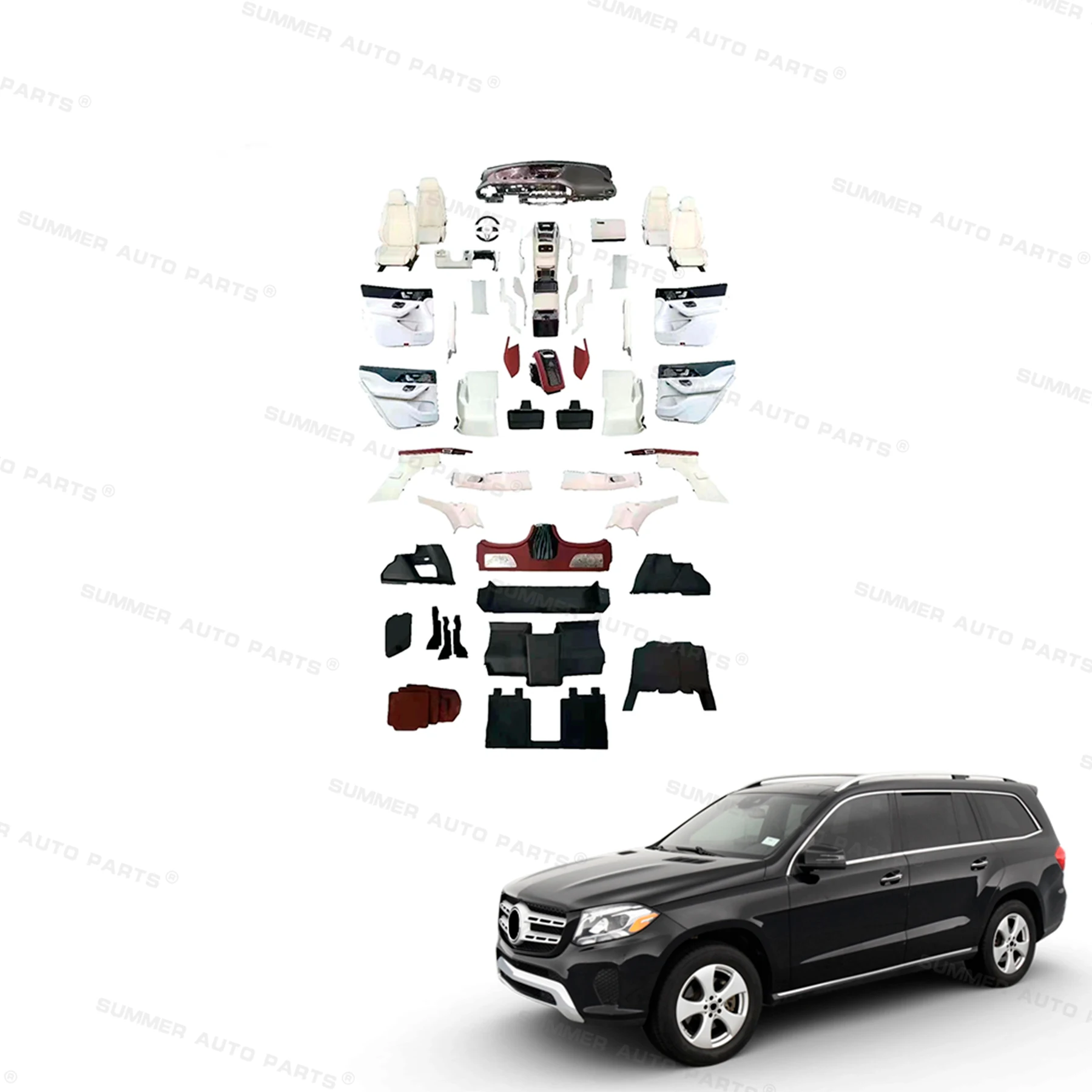 New Design Luxury Auto Modification Parts Upgrade Car Interior Kits for Gls Class Upgrade to Maybach Interior