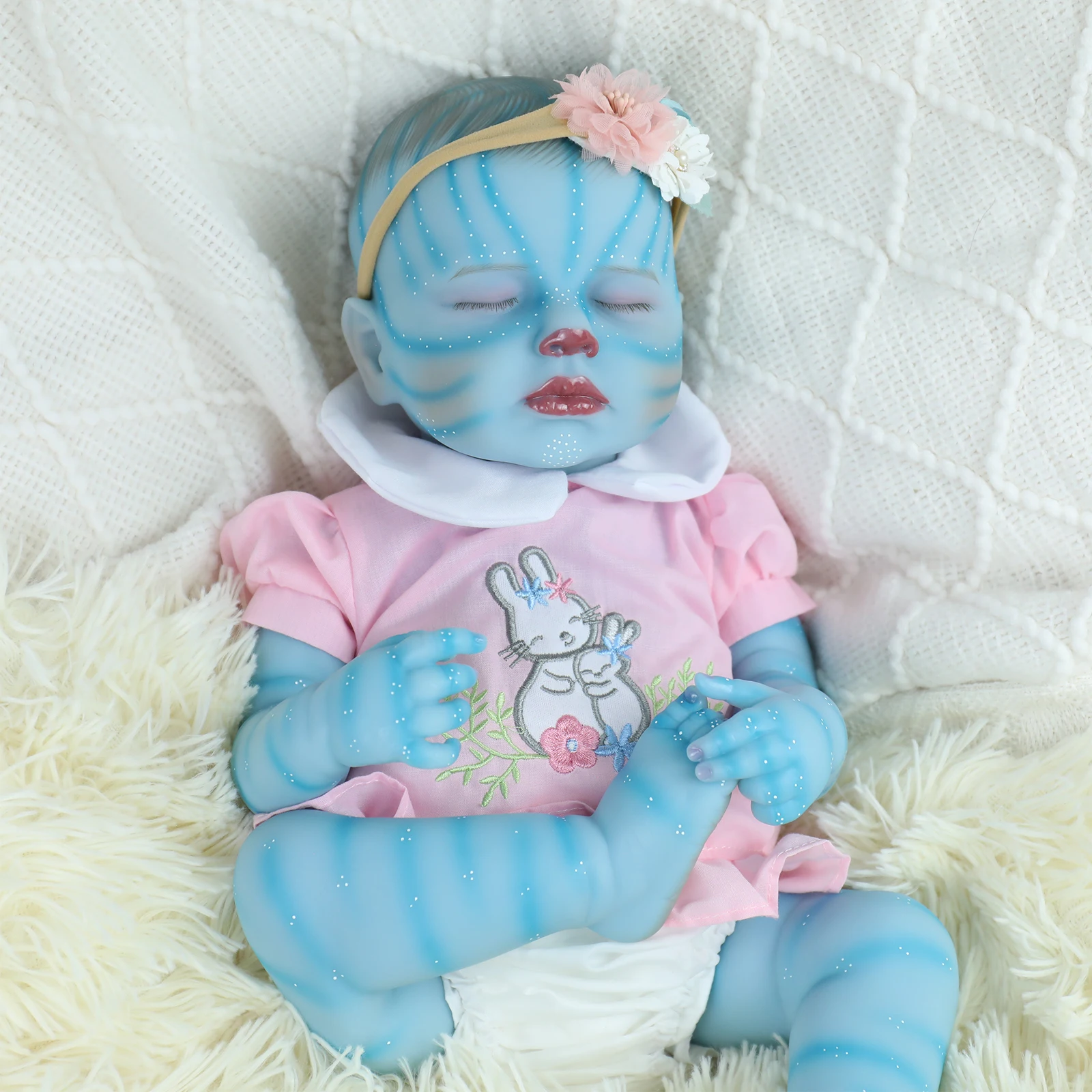 Muñecas Reborn de Avatar de 18 pulgadas, muñecas realistas de cuerpo completo de silicona para recién nacidos, tacto suave con venas visibles para niñas, juguetes para niños