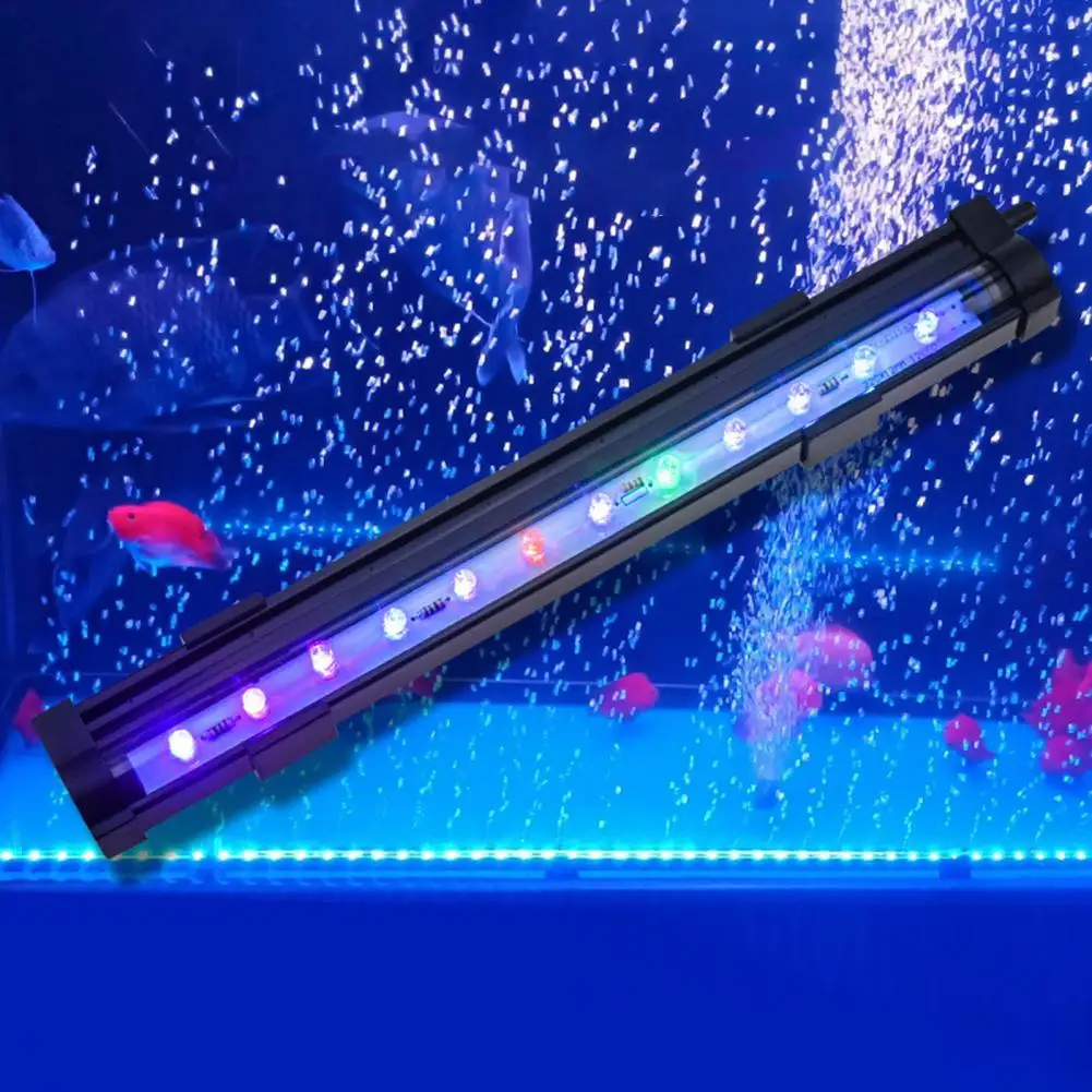 

Fish Tank Lamp Colorful Increasing Oxygen Bubble Light Waterproof LED Decor Lamp For Aquarium Submersible Light Lamp Waterproof