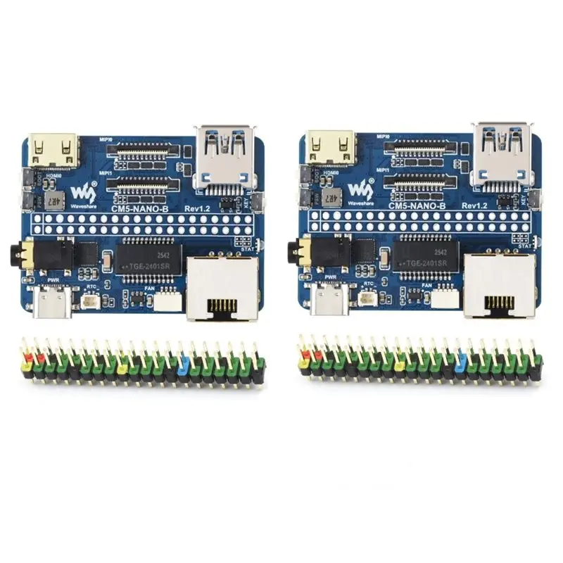 【ELECTRONIC-ACCESSORIES】Waveshare For Raspberry Pi For Compute Module 5 CM5-For CM5-NANO-B Mini Base IO Board NANO B Development
