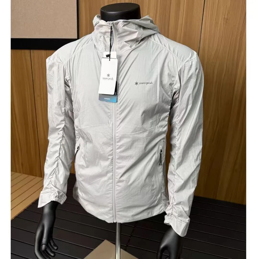 snow peak Ultra Light Hooded Sun Protection Jacket Men Women Outdoor Mountaineering Breathable Anti-UV Windproof Skin Coat