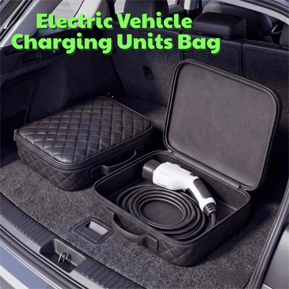 Waterproof Electric Vehicle Charging Units Bag Shockproof Round/Square Car Charger Plugs Storage Carry Bag Equipment Container