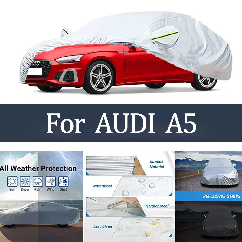 

For AUDI A5 8T3 8W6 B10 Car Cover Outdoor Protection Covers Snow Sunshade Waterproof Dustproof Exterior UV Car Accessories Auto