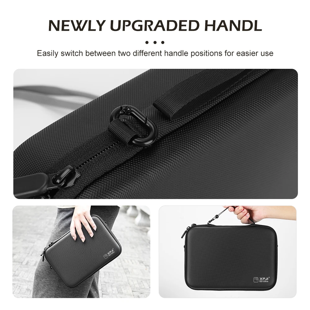 Xfji saco de armazenamento caso couro do plutônio resistente a quedas bolsa dura para dji nano vlog combo acessórios da câmera