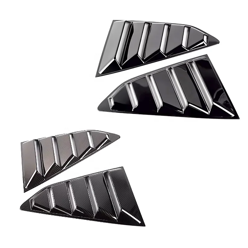 Car Air Side Window Louvers For Chevrolet Camaro 2017-2019 Car Window Shutter ABS Material Glossy Black Exterior Accessory