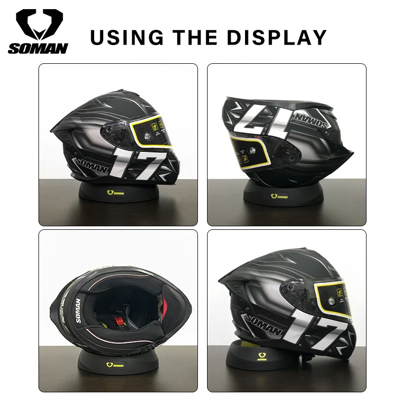 Motorcycle Helmet Stands Round Helmet Donut Ring Service Pad Portable for Clean Visor Remove Pads and Installing Equipments