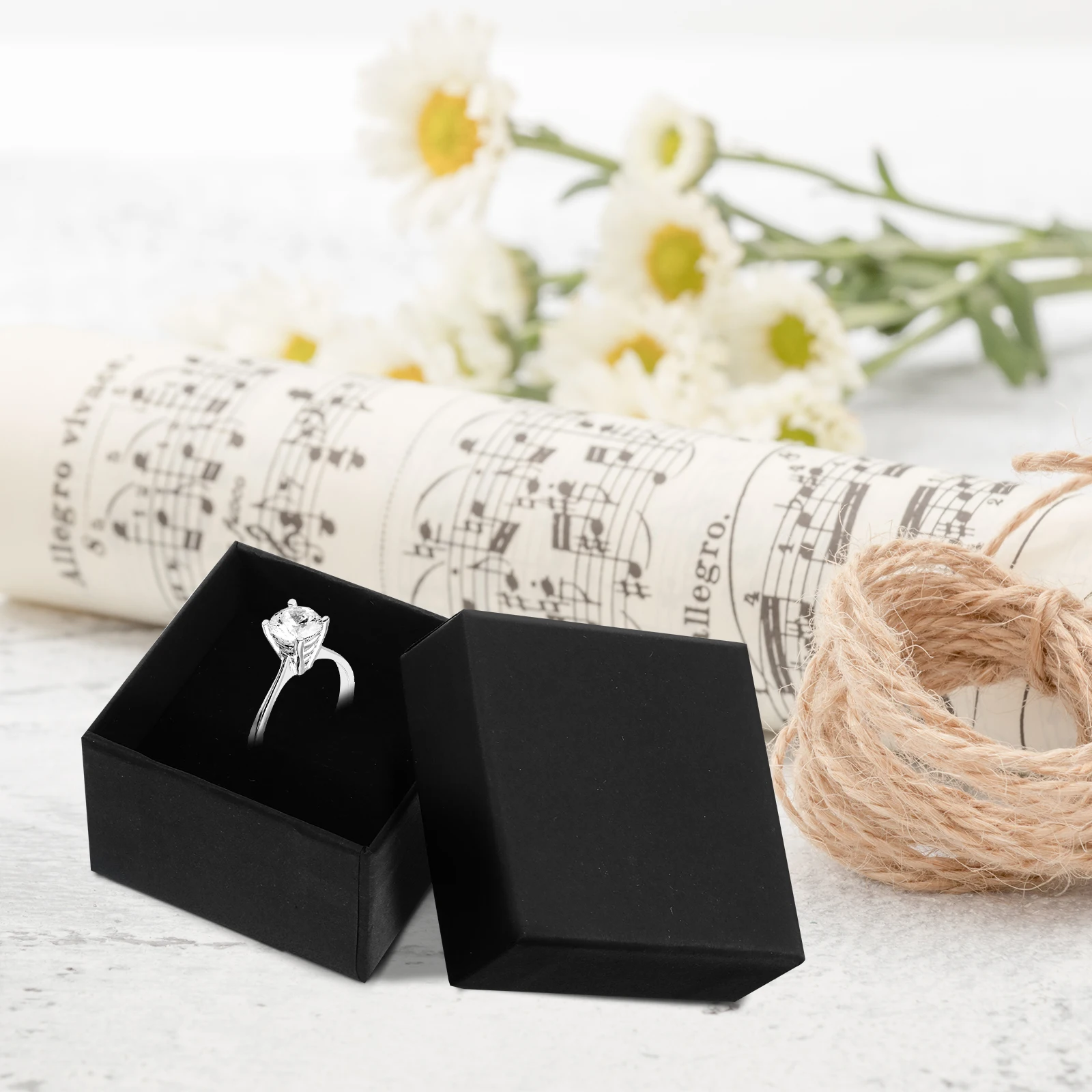 

24Pcs Jewelry Packaging Box Retro Kraft Paper Gift Box for Necklace Rings Storage Jewelry Wrapping Case Container