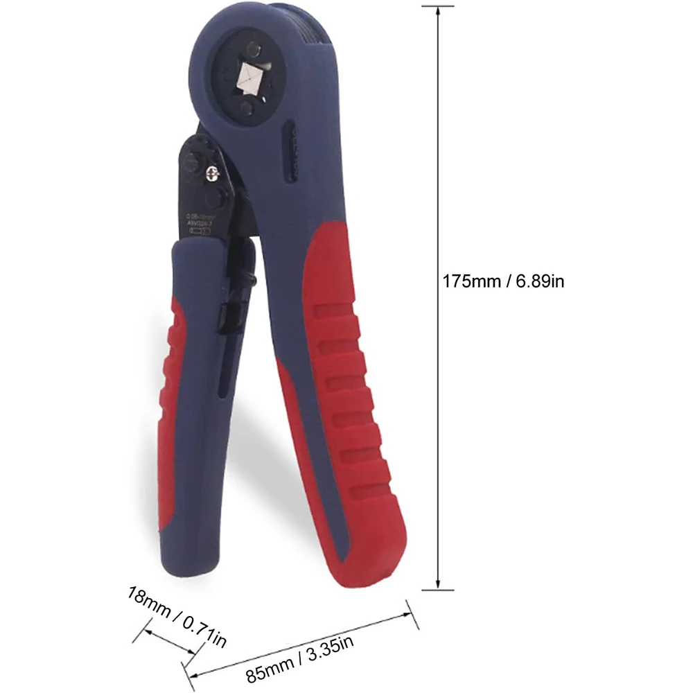 Wire Ferrule Pliers,Self Adjustable Ferrule Crimping Tool Time Saving Self Adjustable Crimping Pliers for Construction Machinery