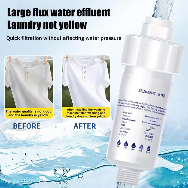 Water Filter Purifier Shower Washing Machine Filter Under Sink Water Filtration System Tap Water Pre-chlorine Removal Filter-New