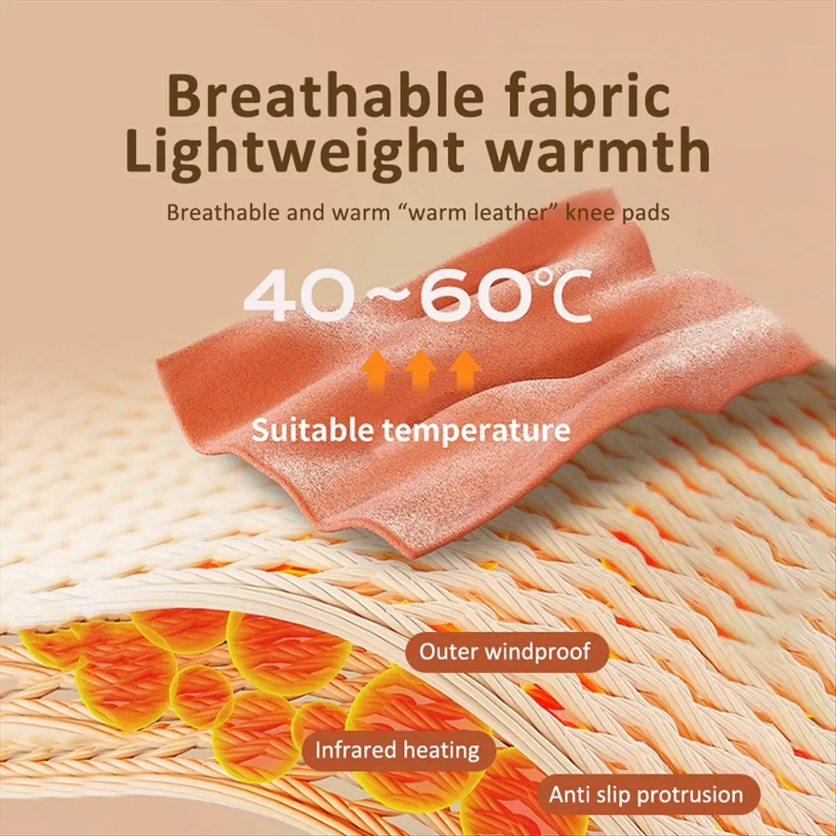 مجموعة واحدة من وسادات الركبة للتدفئة الكهربائية، مدلك ذاتي التسخين لجهاز علاج آلام الساقين المزمنة، النوع أ