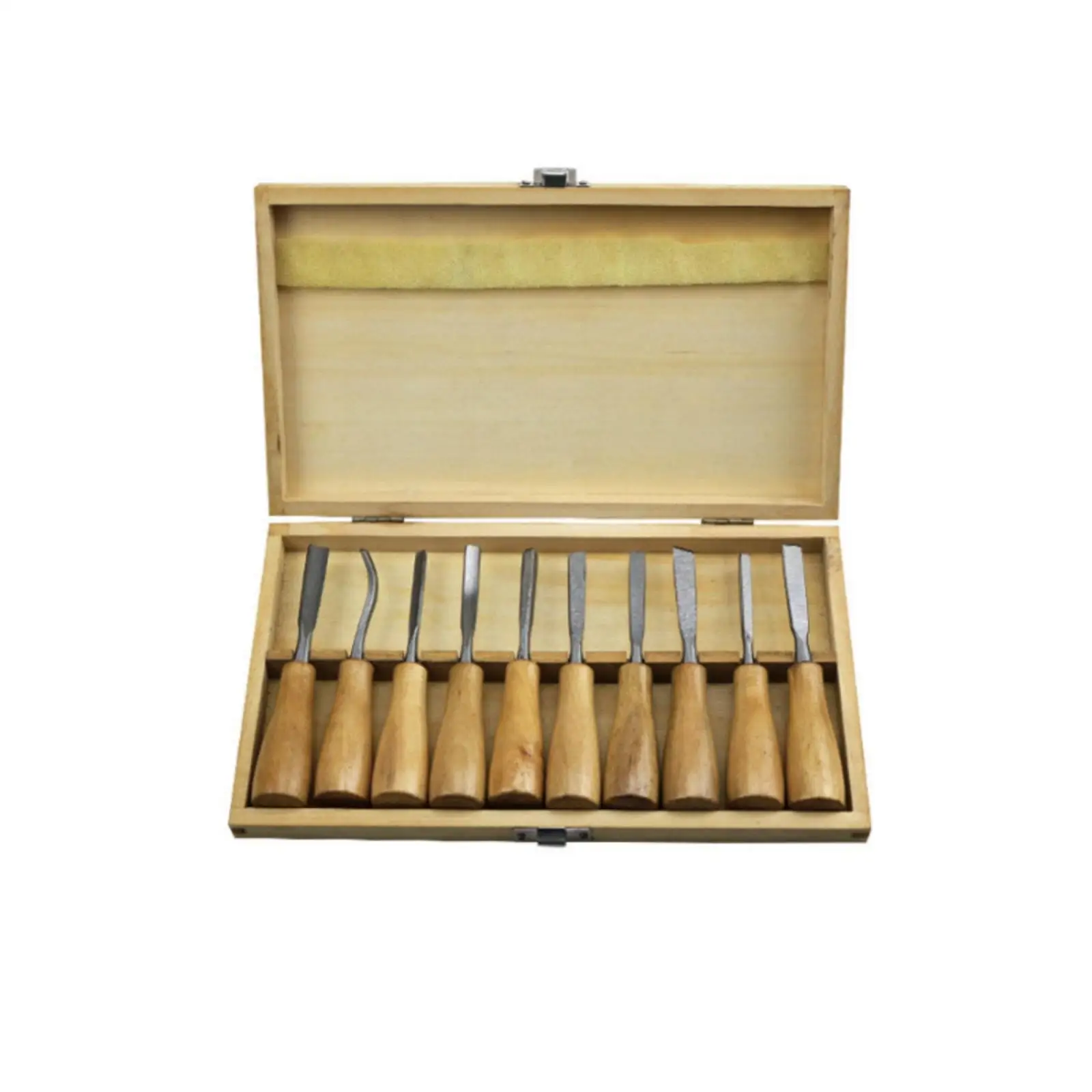 10 Pieces Woodworking Carving Carving Tool Set Long-Lasting Carving Carving Tool Set with Wooden Storage Case Versatile