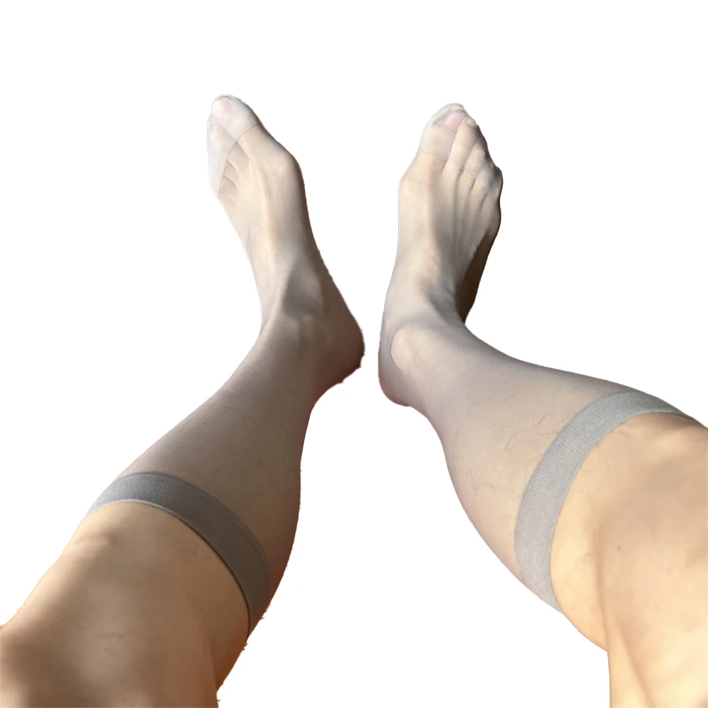 

Business Dress Socks Mens Transparent Socks Great For Parties New Condition Traceless Wear Various Colors Available