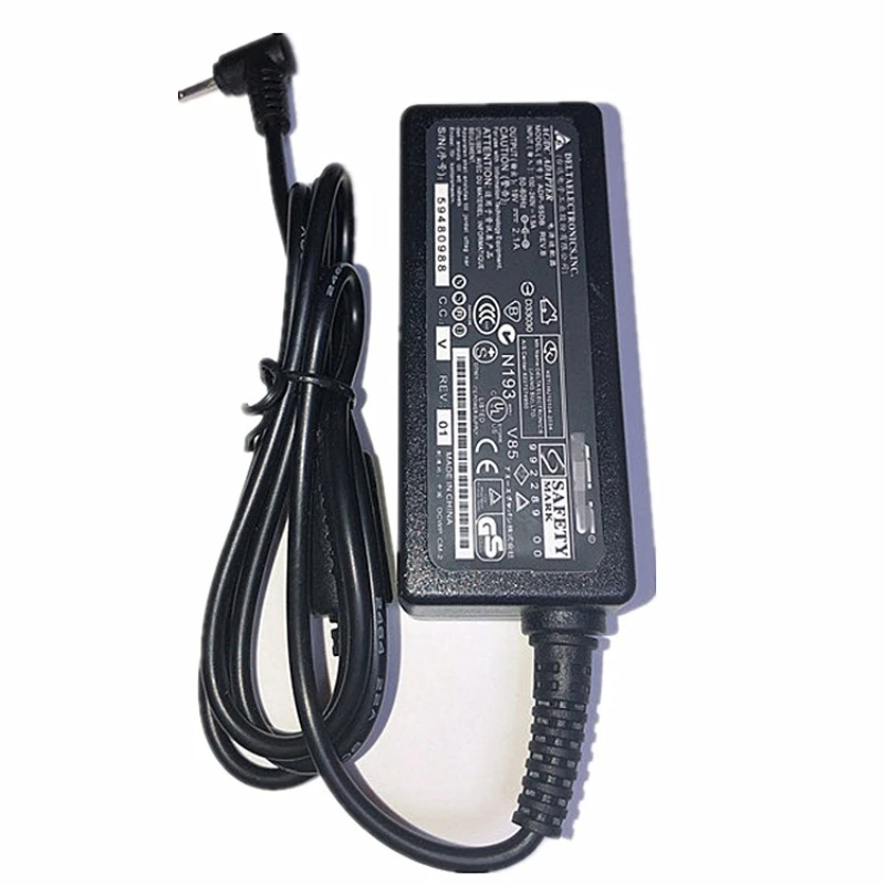 Cargador de Alta Calidad para Portátil de 19V 2.1A 2.5x0.7mm, Adaptador de Corriente para ASUS Eee PC Seashell Serie 1015, Kit de Alimentación para Netbook, Enchufe Estadounidense