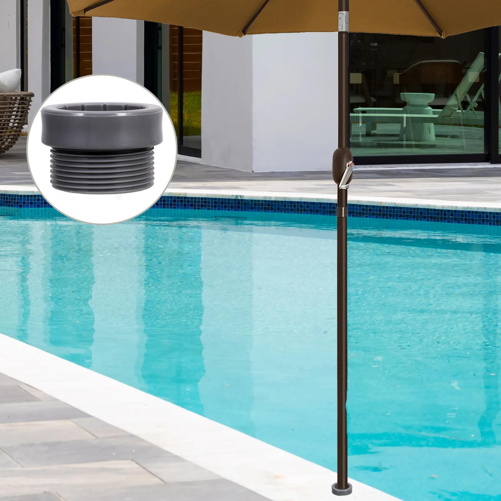 

Lightweight Pool Umbrella Stabilizer Adapter Sleeve for Swimming Pool Patio Umbrellas Wind Resistant Support Insert