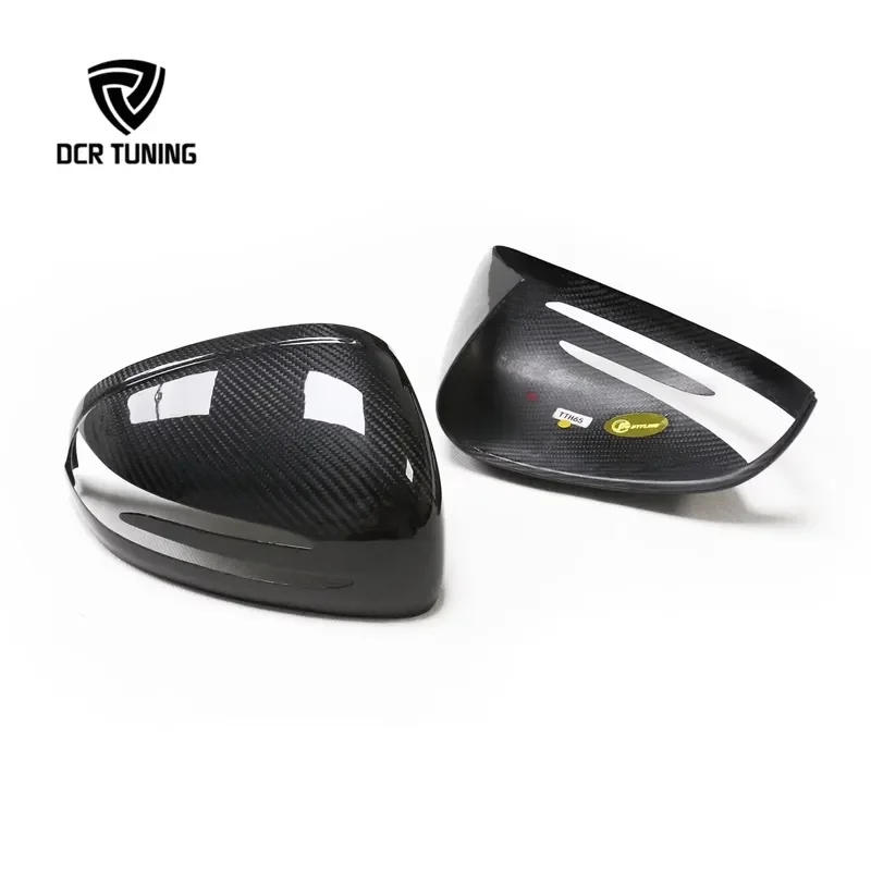 Dry Carbon Fiber Front Mirror Cover Stick-On Type for Mercedes-Benz SLK R172 SLC R231 SL C197 GT 2D C190