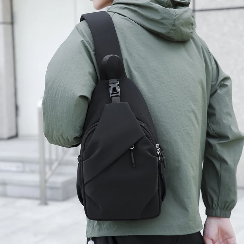 Unisex Große Kapazität Brusttasche Lässige Reise Wasserdichte Einzelschultertasche Einfache Multifunktionale Umhängetasche – Detail 28