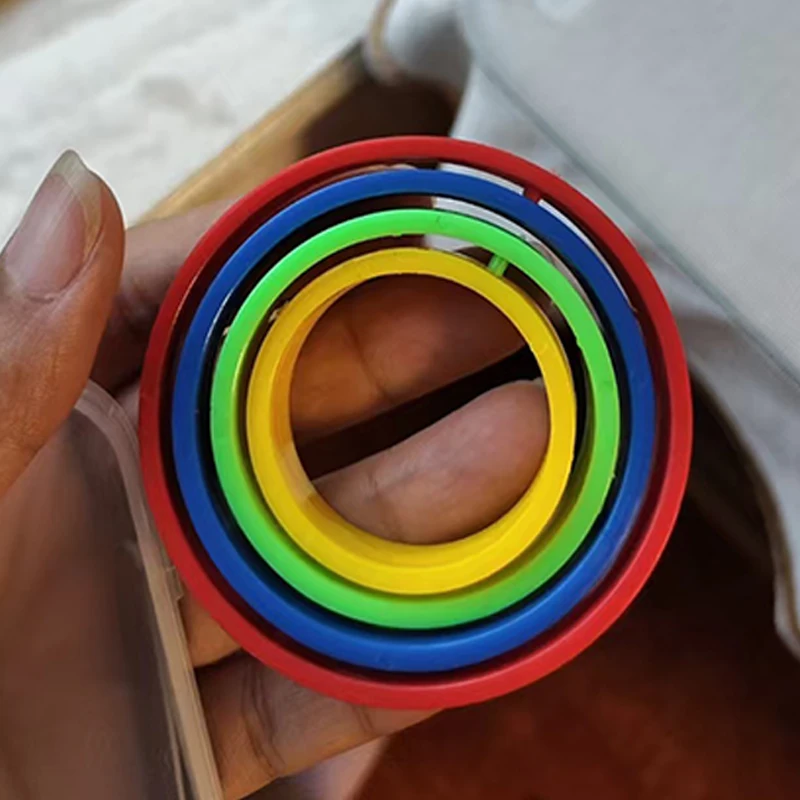 5 pçs infinito flip 3d giroscópio multicamadas girando topo fidget alívio do estresse brinquedos para crianças goodie saco enchimento meia stuffers