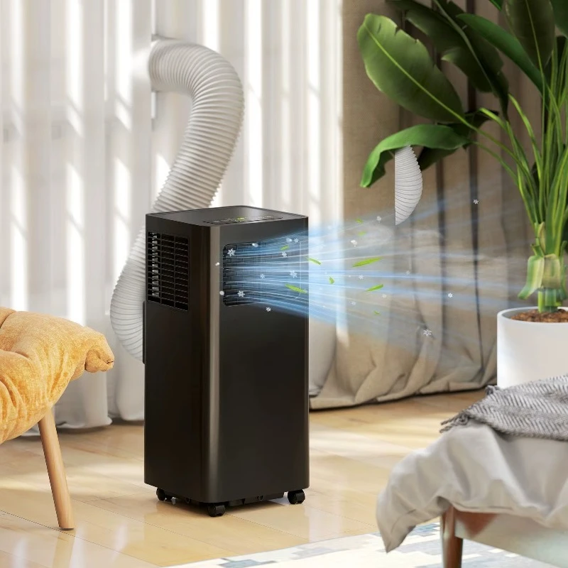 10000 BTU Mobile Air Conditioner with Dehumidifier Sleep 24H Timer Black Window Kit for Room or Car UK Plug Model D0100XUYFNA