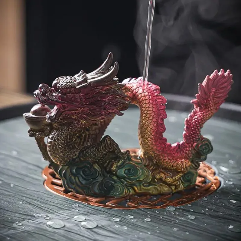 Dragon Tea Pet Creative Multipurpose Color-changing Figurine Chinese Tea Ceremony Home Decoration Kitchen Accessories Gift