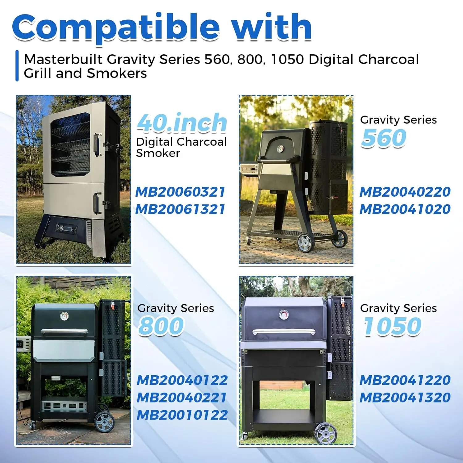 マスタービルト グラビティ シリーズ 560、800、1050 デジタル チャコール グリルおよびスモーカー用の交換用ファンと蓋/ドア スイッチ キット