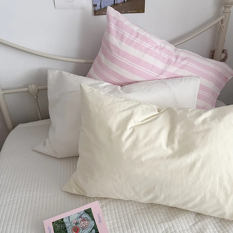 

Funin Yellow Cotton Plaid Cute Streaks Throw Pillow Cover For You Soft Cozy Cushions Stitch Bed Sofa Home Decoration Pillow Case