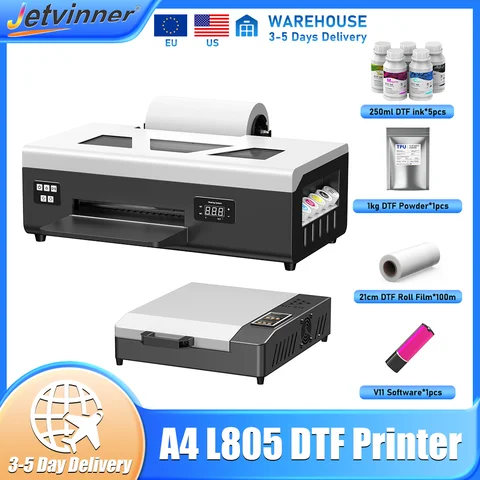 A4 DTF Printer For Epson L805 Head Direct to Film Transfer Printer Impresora A4 dtf For Fabric Hoodies t shirt Printing Machine