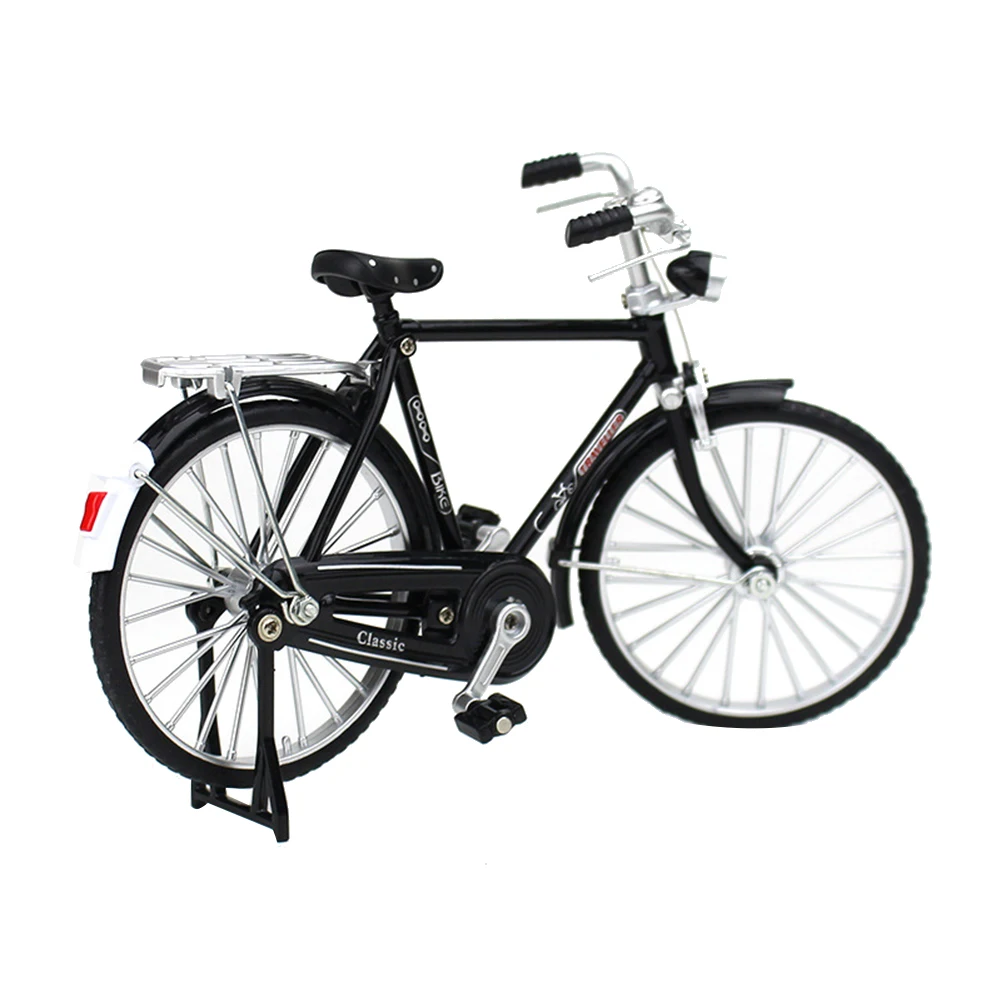 M15KMini 1:10 Modelo de aleación Bicicleta Diecast Metal Dedo Bicicleta de montaña Bicicleta retro Adulto Coleccionable Niños Juguete, Estilo 2 Negro