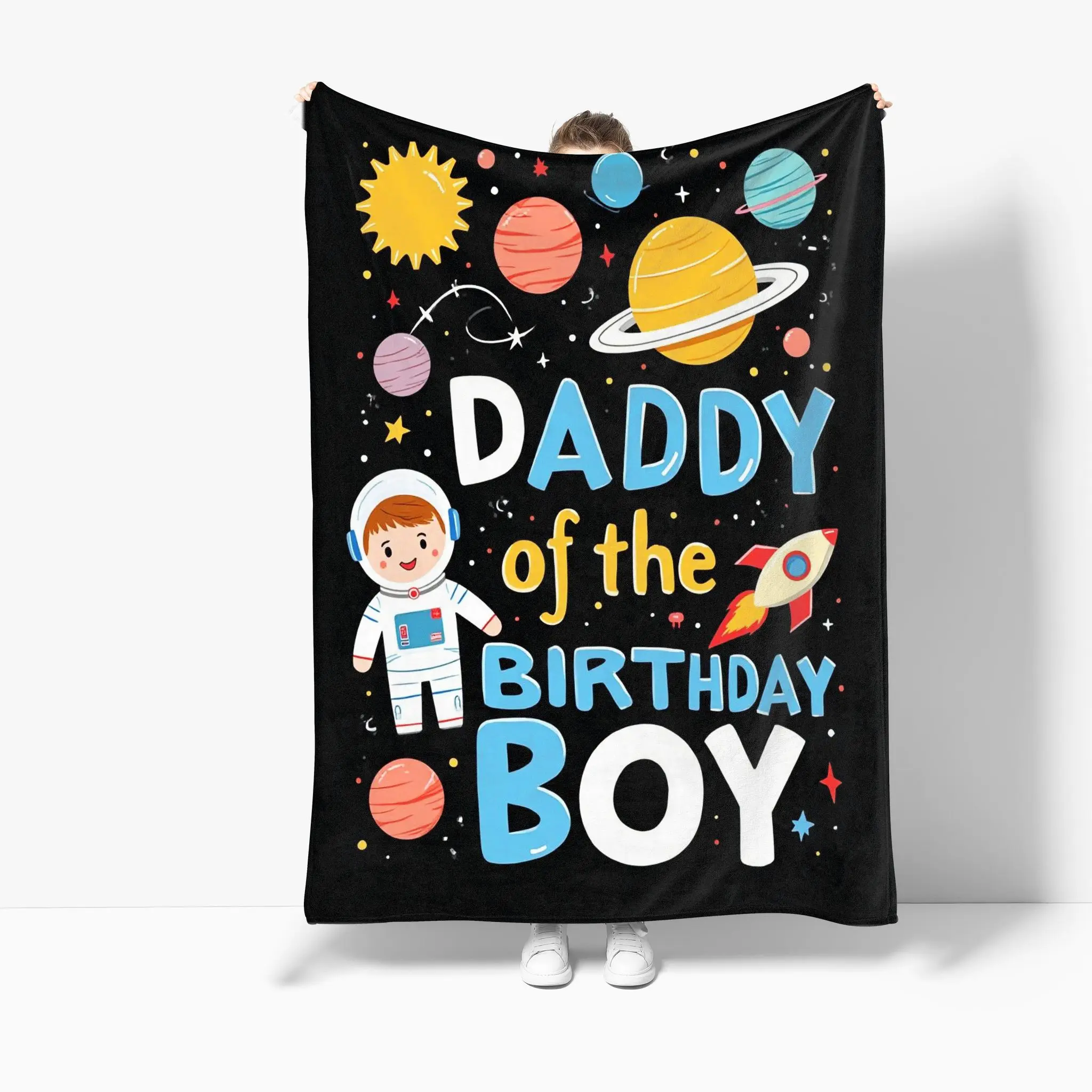 

VIKAMA Astronaut Planet Theme Style Blanket Home Bedroom Air Conditioning Room Sofa Blanket Covering Blanket Home Decoration