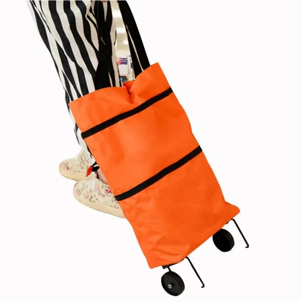 B 2-in-1 Faltbarer Einkaufswagen Einkaufstasche mit Rädern Tragbare Rolltasche Einkaufstasche mit Rädern Wasserdicht – Detail 5