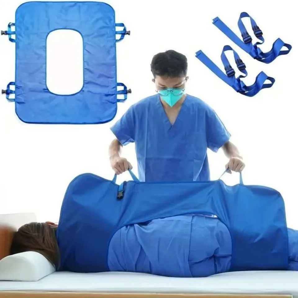 Positioning Bed Pad with Reinforced Handles Multipurpose Sheet for Turning Repositioning Bed Pads for Elderly Patient
