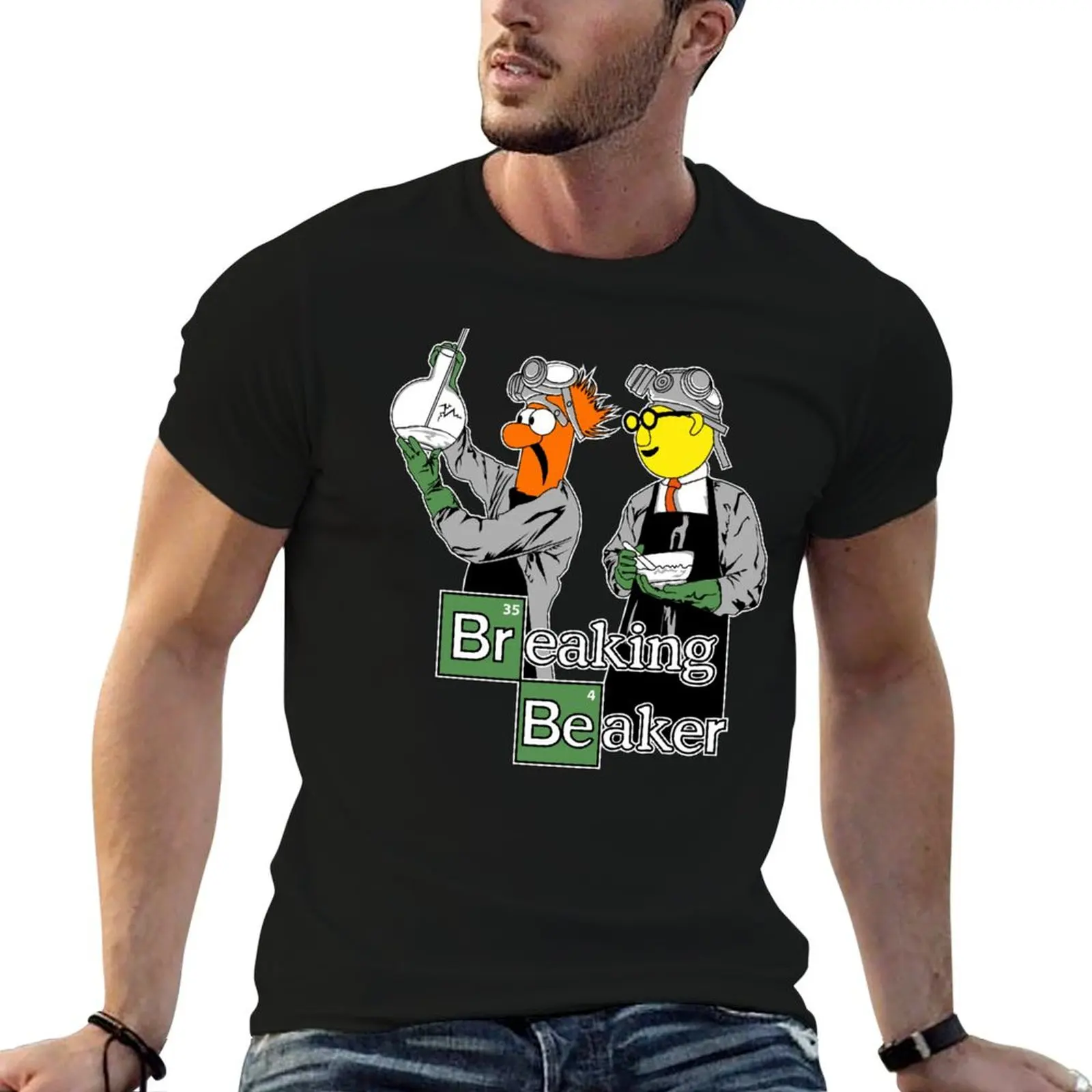 Breaking Beaker T-Shirt Classic Crew Neck Cotton T-Shirt
