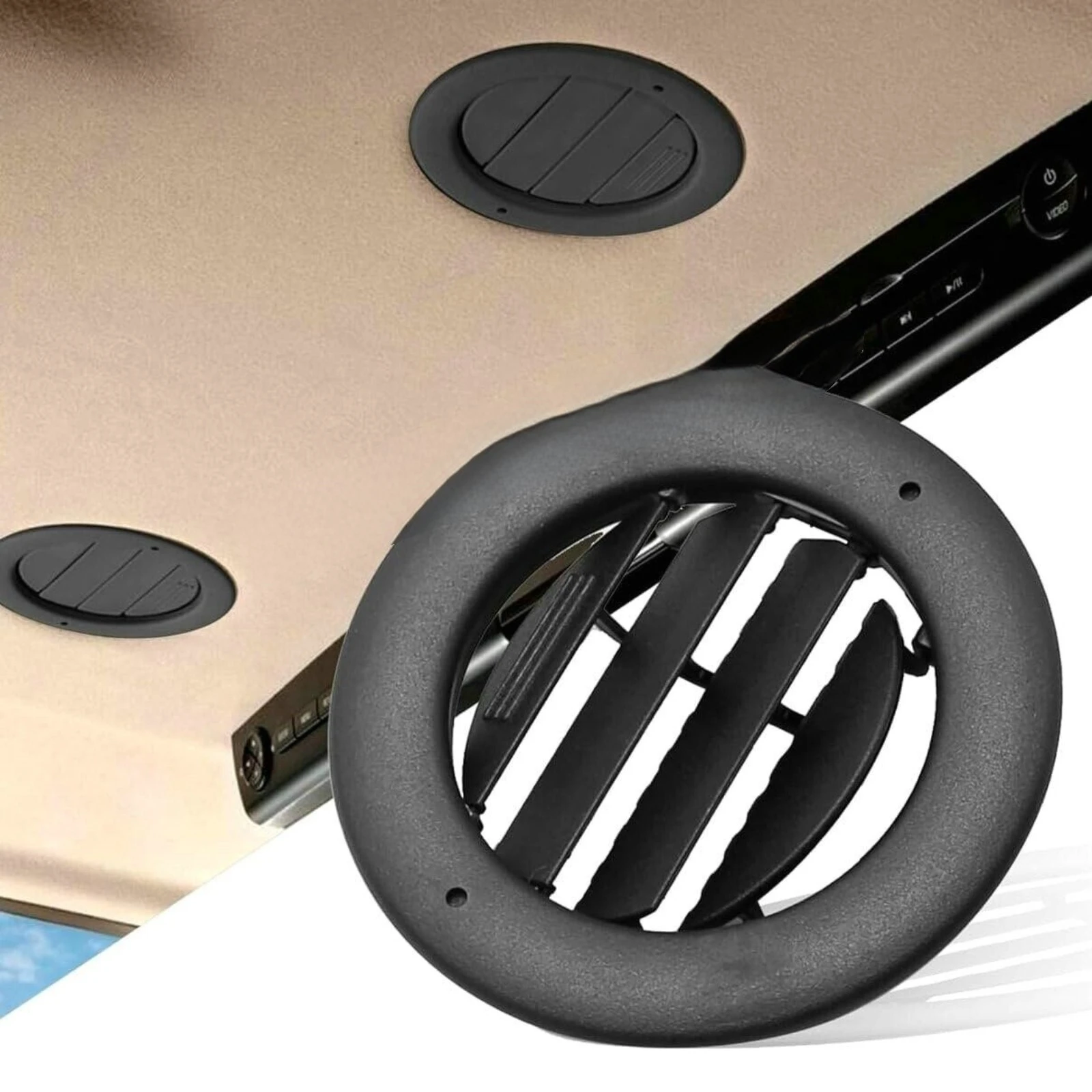 

4Pcs Headliner Ceiling Roof Rear A/C Heater Air Vent Round for Ford E-150 E-250 E-350 E-450 Super Duty 2009-2017 9C2Z-19893-AD