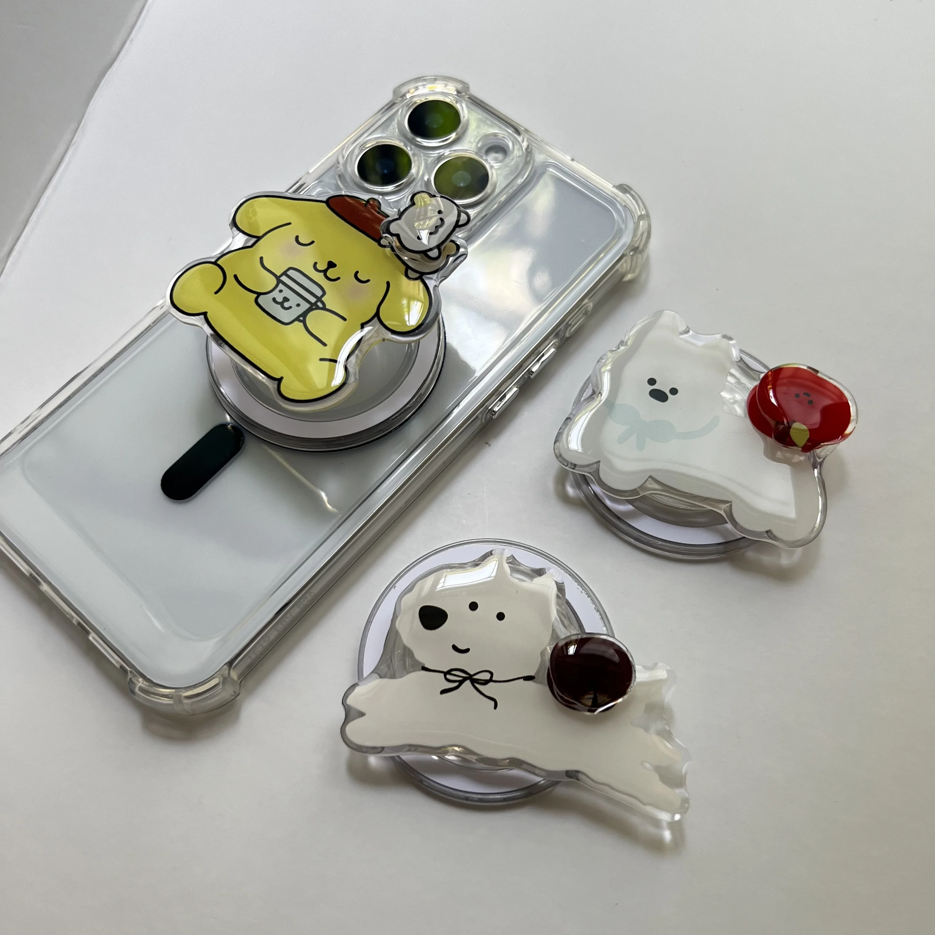 

Милый поворот на 360 градусов Happy Playing Puppy для держателя телефона Magsafe, складной чехол для телефона Iphone Samsung, подарок для девочки