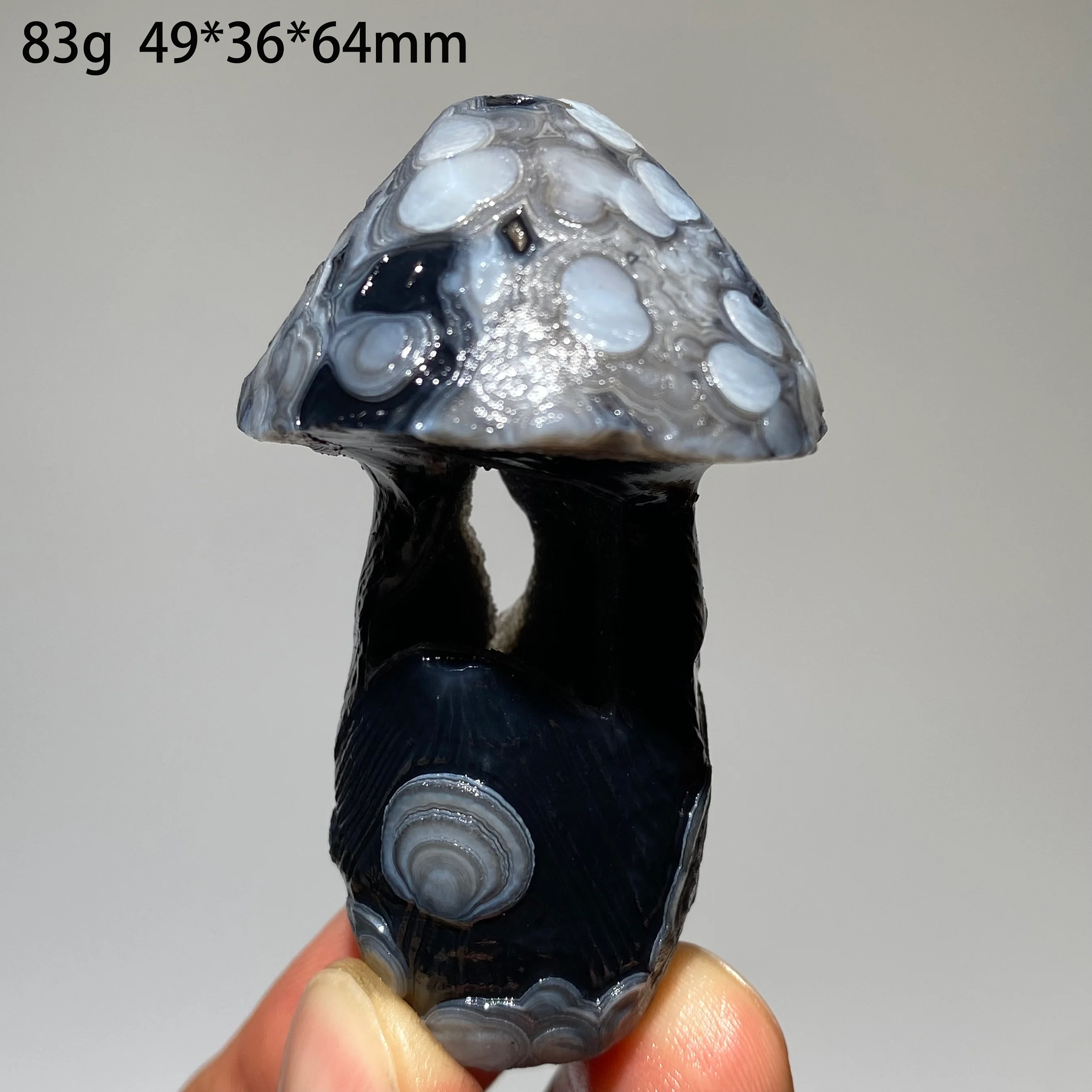 Natural Dark Gobi Agate Mushroom Column Raw Stone Crystal for Energy Healing Meditation Home Decoration Unique Teaching Gift - view 6