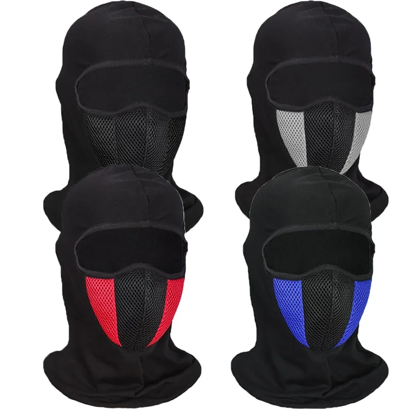 Breathable Balaclava Motorcycle Full Face Mask Motorbike Mask Motocross Helmet Hood Moto Riding Neck Face Hood Moto Accessories