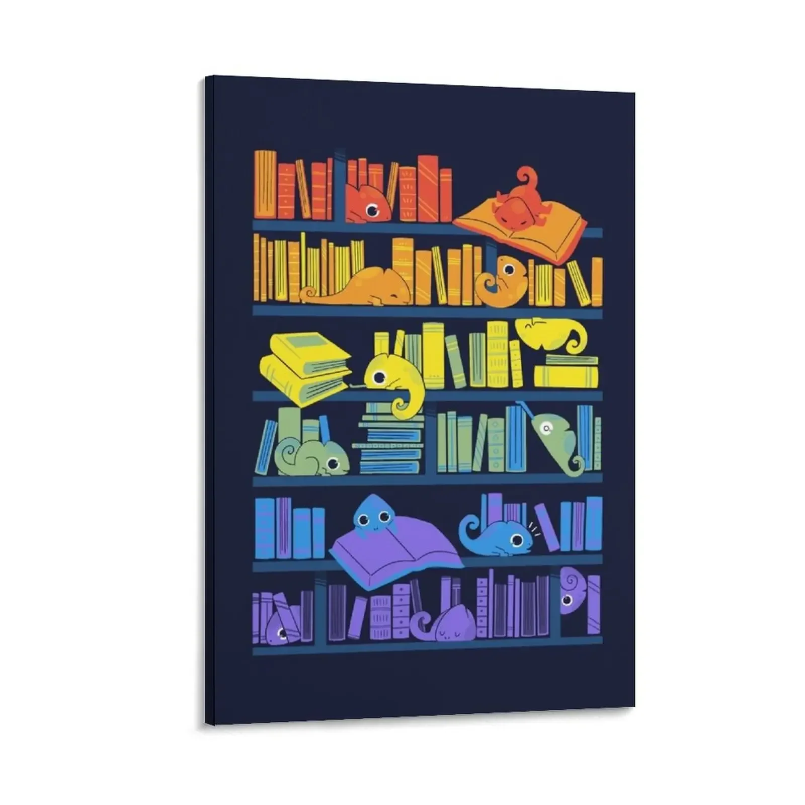 

Chameleon's Library Canvas Painting Paintings posters for room canvas wall decoration Decoration pictures room wall