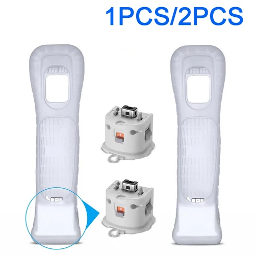 Imagen 2 del producto Juego de 2 sensores adaptadores para Nintendo Wii Motion Plus + funda de silicona para mando a distancia Nintendo Wii, juegos potenciadores de movimiento