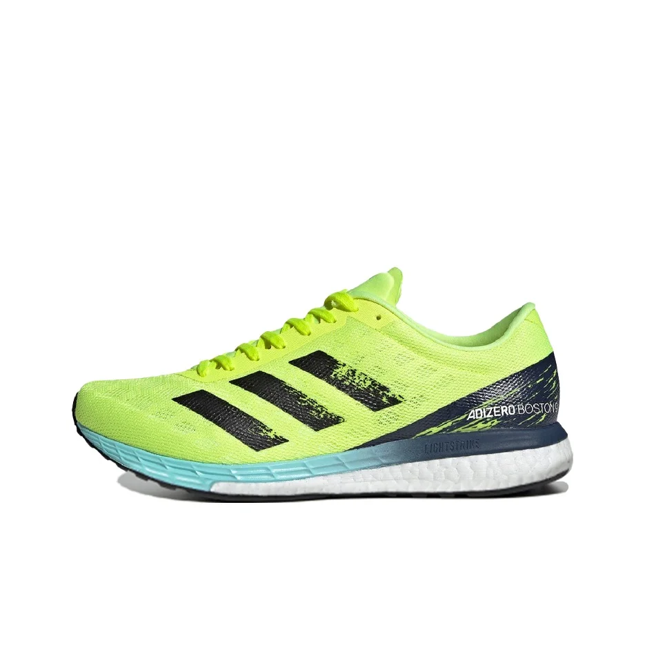Adidas Adizero Boston 9 Fabric Low top Marathon Training Long Distance Running Shoes Men's Green White H68740
