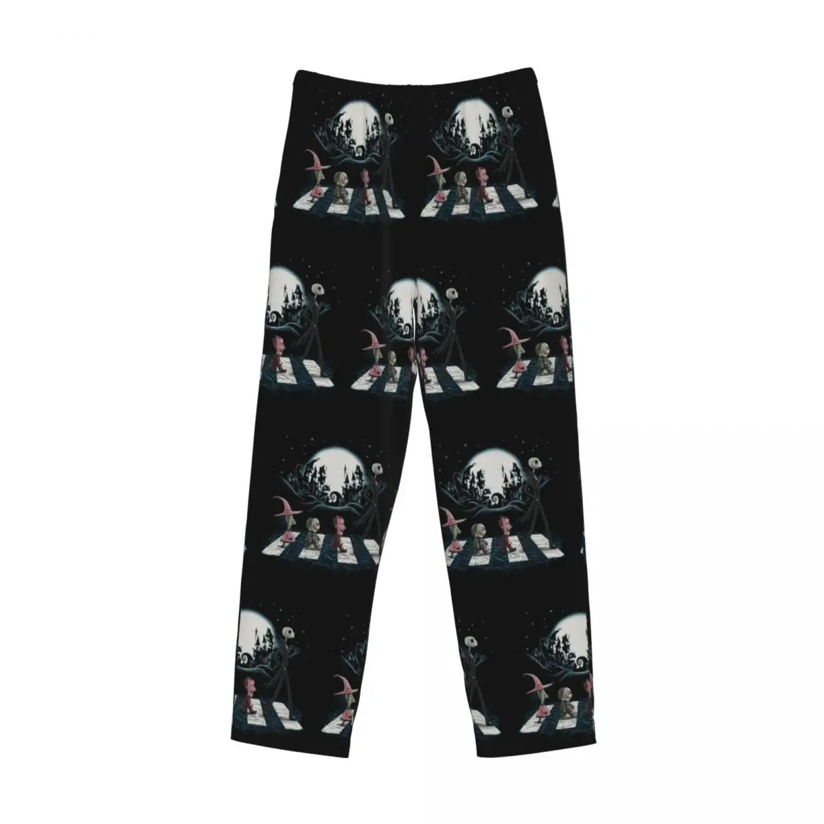 Pantalones de pijama personalizados para hombre, pesadilla antes de Navidad, estampado de calavera de Halloween, Skellington, ropa de dormir con bolsillos