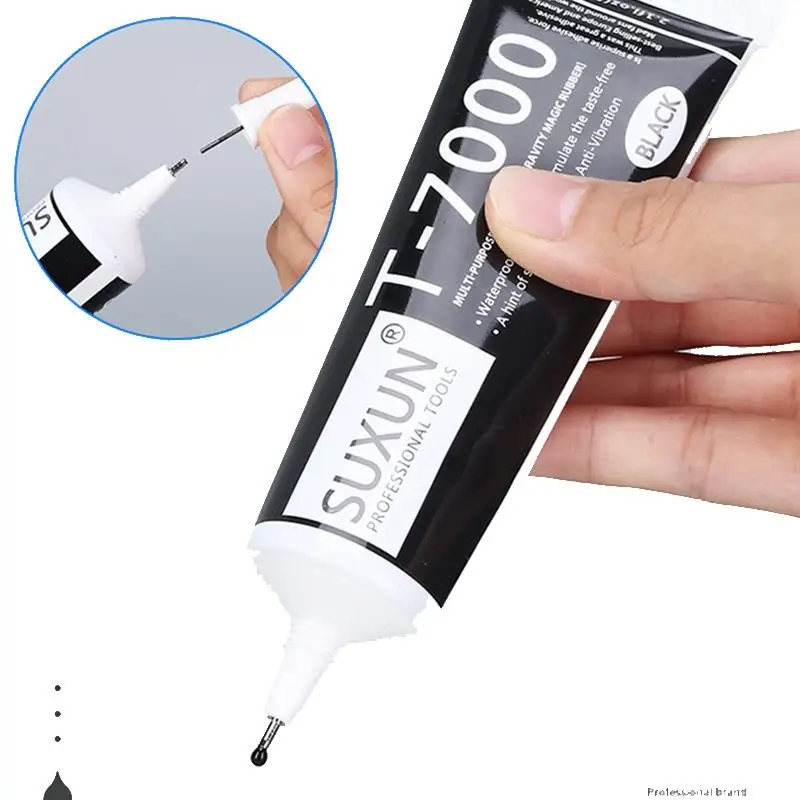 15/25/50/110ML T7000 Black Contact DIY Glue Repair Adhesive With Precision Applicator Tip Cellphone Phone Screen Tablet Repair