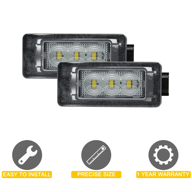 Lámpara LED para matrícula, luz blanca de 12V para Dacia Duster 2017, 2018, 2019, 2020, 2021