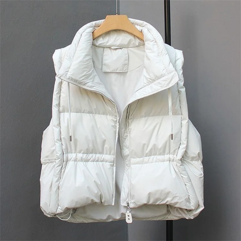 

Explosions Down Cotton Vest Jacket Ladies Parkas 2025 Autumn Winter New Sleeveless Coat Plus Size Waistcoat Outerwear Women Tops