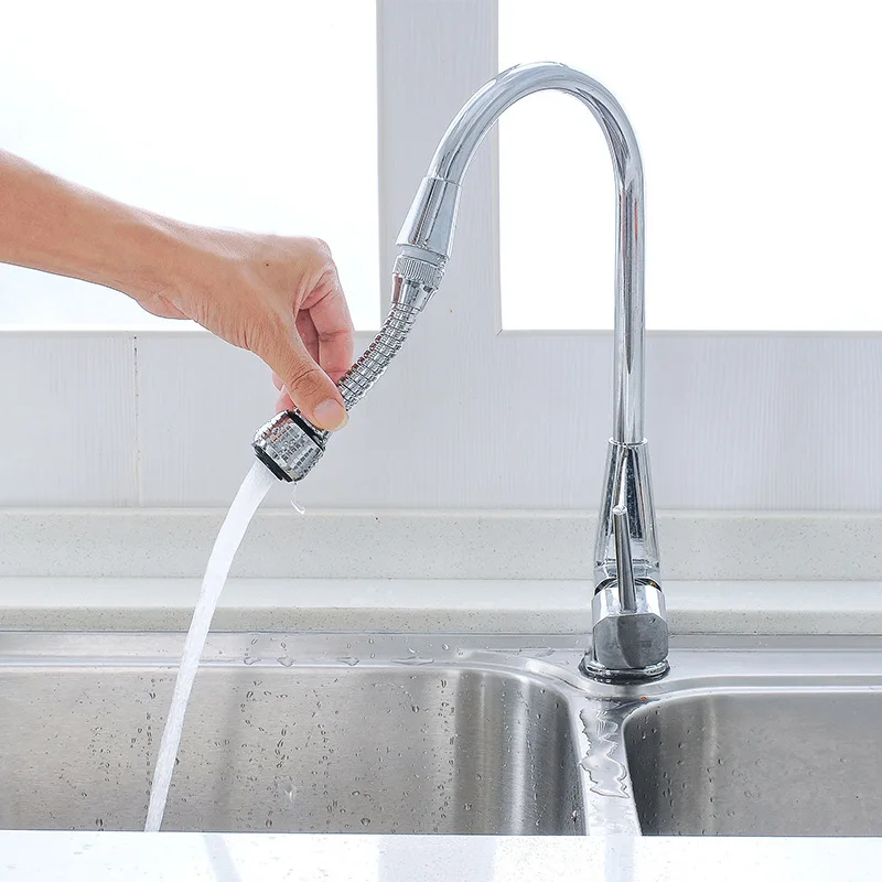 Universeller spritzwasser geschützter Wasserhahn mit universellem Schwenk kopf, verlängerter Wasserhahn zum Waschen und Schäumen, drehbarer Dusch kopf, universell