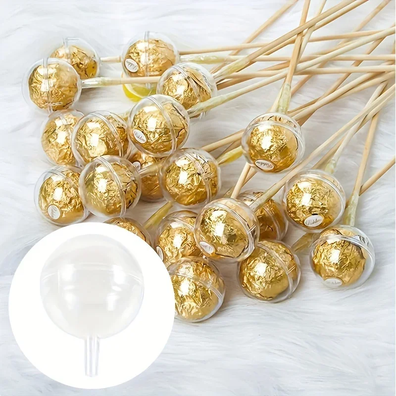 Bamboo Stick Flower Shop Floral Materials and Supplies Package, DIY Chocolate Flower Bouquet Packaging Ball