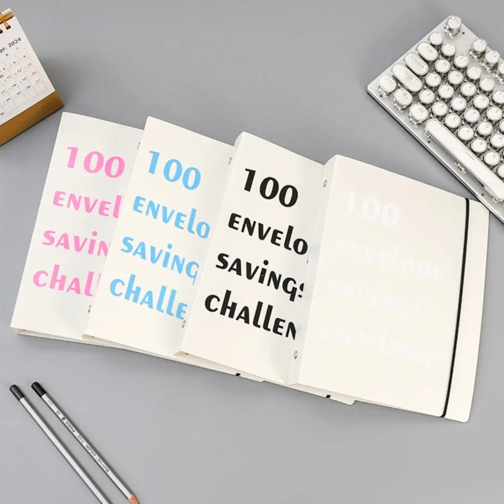 PVC Money Savings Challenges Fun Way Waterproof Budgeting Planner Book Loose-Leaf Binder Tear Resistant