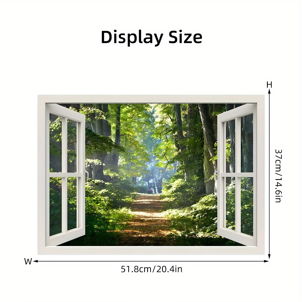 Simulate The Passage Into The Forest By Opening The Window Art Wall Stickers for Bedroom Living Room Decoration Wall Decals