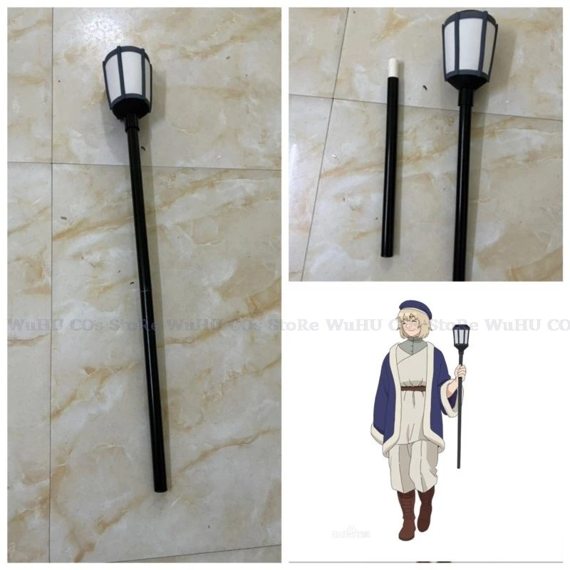 

Delicious In Dungeon Falin Touden Cosplay Stick 90cm Women Men Halloween Cosplay Prop Falin Prop Falin Staff Black